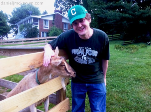 Dan with a goat