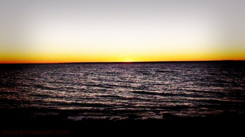sunset over Big Bay de Noc, Michigan